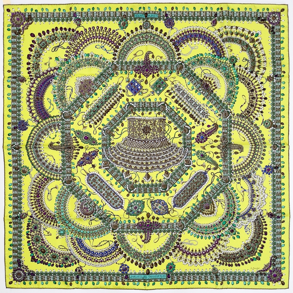 NWT Hermes Scarf "PARURES DES MAHARAJAS"